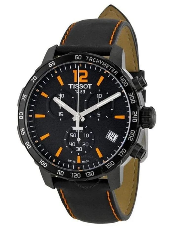 Marque: TISSOT Modèle: PRC200 Boîtier: Diamètre : 42 mm Epaisseur : 10.72 mm Acier inoxydable Cadran: Verre : Minéral Bracelet: Largeur : 18 mm Cuir Black Etanchéité: 100 m Type de boucle: Boucle déployante Détails techniques: Dateur Chronomètre